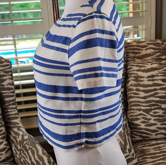 Levi's Blue and White Striped Top Size XS - Picture 6 of 11
